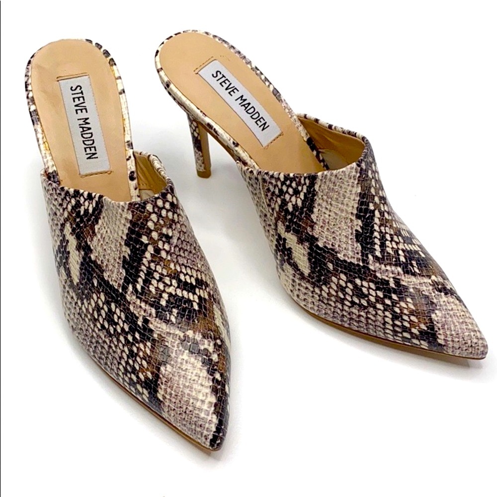 Steve Madden Deuce Snake Mules 5